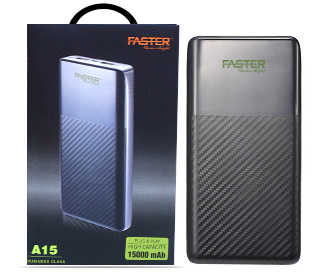 Faster Power Bank 15000mah A15 Business Class Price in Pakistan