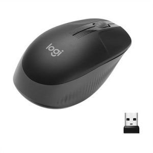 Logitech M190 Full-Size Wireless Mouse - Red / Grey