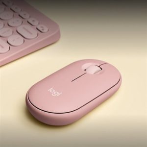 Logitech PEBBLE MOUSE 2 M350S Slim Compact Bluetooth Mouse | Tonal Rose