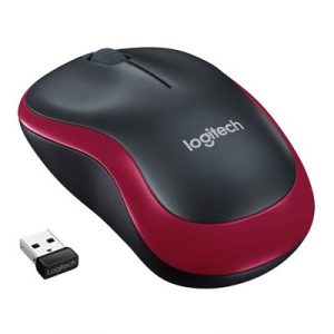 Logitech Wireless Mouse M185 - Red | Black - 910-002503
