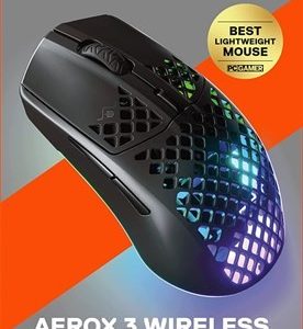 SteelSeries Aerox 3 Wireless Super Light Gaming Mouse - 2022 Edition - Onyx | 62612