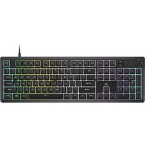 Corsair K55 CORE RGB Gaming Keyboard - Membrane Quiet, Responsive Switches - Spill Resistance - Ten-Zone RGB - iCUE Compatible