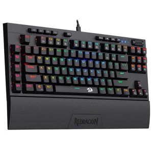 Redragon Broadsword K588 RGB Wired Mechanical Keyboard with RGB - - 87 Keys - Palm Rest - USB