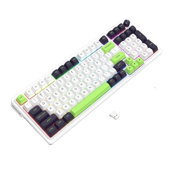 Redragon K686 Eisa Max Wireless Mechanical Gaming Keyboard, 98 Keys, RGB, , PBT Keycaps, Mint Mambo Switch, , US QWERTY - Image 2