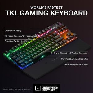 SteelSeries APEX PRO TKL Wireless (2023) - Wireless Tenkeyless ESports Gaming Keyboard - Omnipoint 2.0 US English